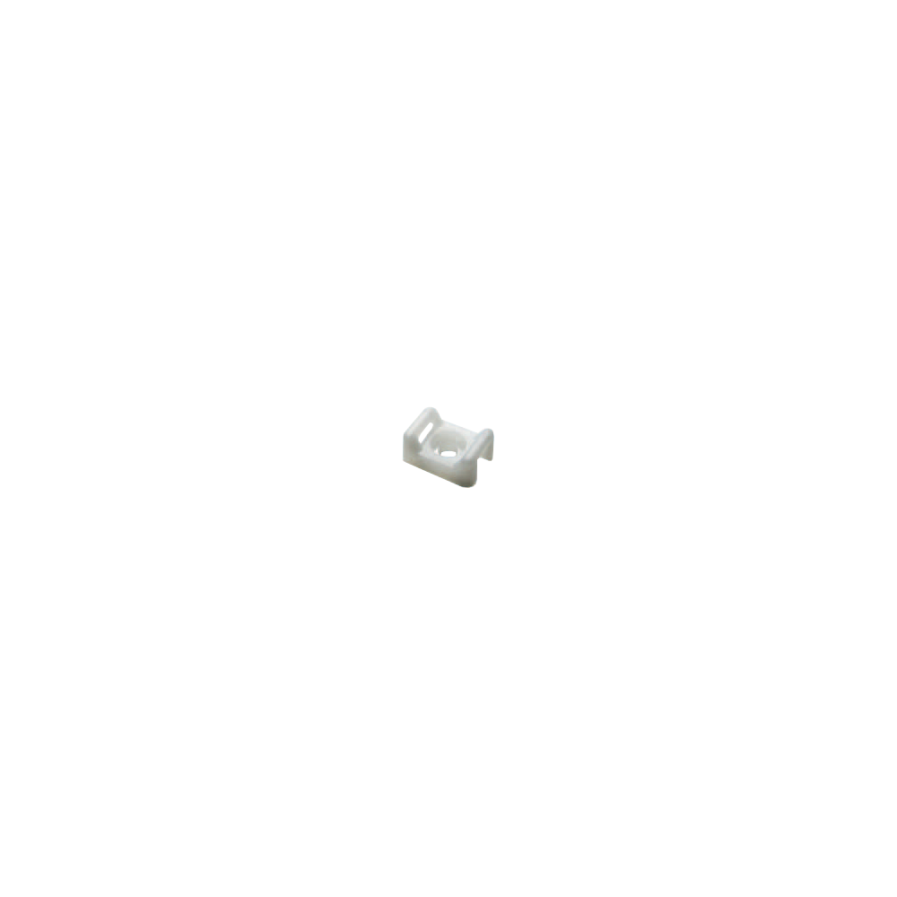 Suport plastic prindere coliere, ALB, 23x16x10 mm, 100 buc TAC-2-W - 1