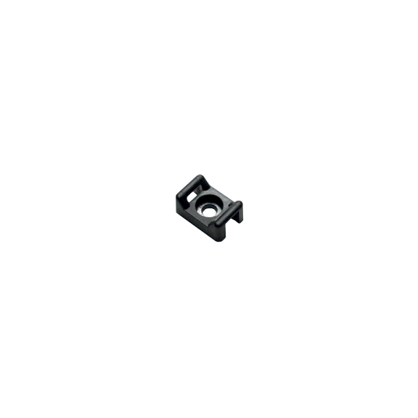 Suport plastic prindere coliere, NEGRU, 23x16x10 mm, 100 buc TAC-2-B - 1