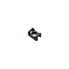 Suport plastic prindere coliere, NEGRU, 23x16x10 mm, 100 buc TAC-2-B - 1
