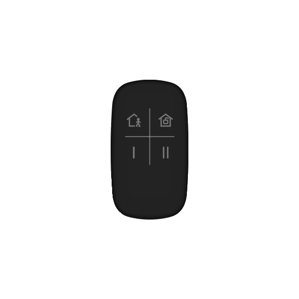  Telecomanda 4 butoane pentru AX PRO 868Mhz, Neagra - HIKVISION DS-PKF1-WE-Black - 1
