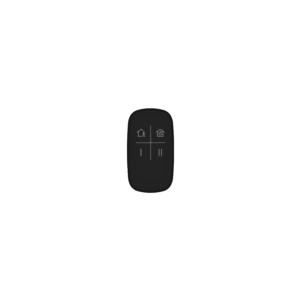  Telecomanda 4 butoane pentru AX PRO 868Mhz, Neagra - HIKVISION DS-PKF1-WE-Black - 1