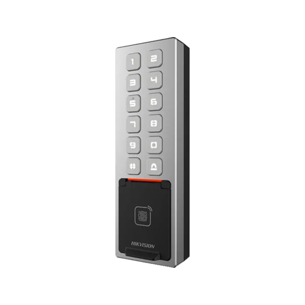 Terminal control acces, PIN/Card M1/amprenta/bluetooth, Wiegand, Wi-Fi, RS485, Alarma, IK08 - HIKVIS - 1