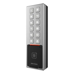 Terminal control acces, PIN/Card M1/amprenta/bluetooth, Wiegand, Wi-Fi, RS485, Alarma, IK08 - HIKVIS - 1