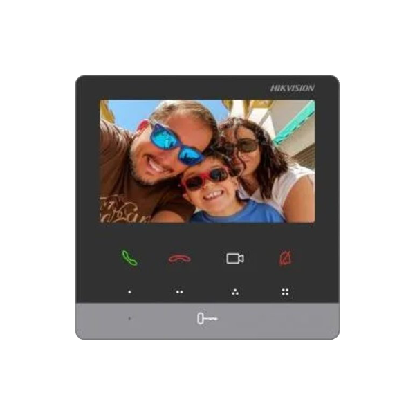 Monitor videointerfon TCP/IP, TFT LCD 4.3 inch 9 butoane, PoE - HIKVISION DS-KH6100-E1 - 1