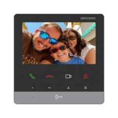 Monitor videointerfon TCP/IP, TFT LCD 4.3 inch 9 butoane, PoE - HIKVISION DS-KH6100-E1 - 1