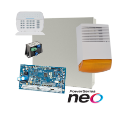 Kit alarma la efractie DSC NEO cu sirena exterioara KIT2016BS - 1