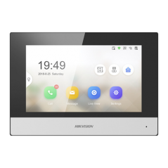 Monitor videointerfon Touch Screen TFT LCD 7 inch, conectare 2 fire, Wifi - HIKVISION DS-KH6320Y-WTE - 1