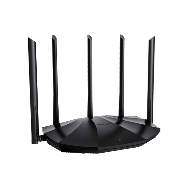 Router Wi-Fi 6, DualBand 2.4Ghz/5GHz, 300+1201Mbps, 5x6dBi, 4 porturi Gigabit - TENDA TND-RX2-PRO - 1