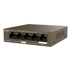 Switch 4 porturi PoE OUT, 1 port PoE IN, Gigabit - TENDA TND-TEG1105PD - 1