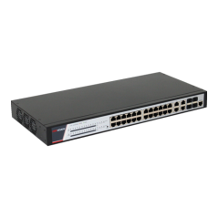 Switch 24 porturi PoE 1000Mbps, 370W, 4 porturi RJ45/SFPGigabit combo, management - HIKVISION DS-3E2 - 1