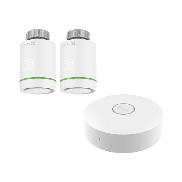 Kit Home Gateway Smart Home + 2 x Termostat inteligent, comunicare wireless ZigBee, EZVIZ CS-T55-A3- - 1