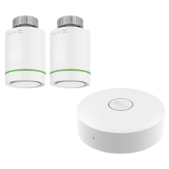 Kit Home Gateway Smart Home + 2 x Termostat inteligent, comunicare wireless ZigBee, EZVIZ CS-T55-A3- - 1