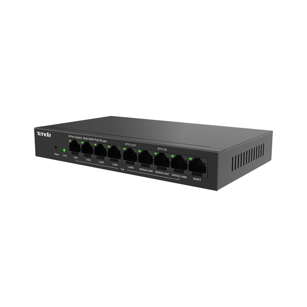 Router 8 porturi PoE+, 1 port WAN, Gigabit, Web Management - TENDA TND-G0-8G-POE - 1