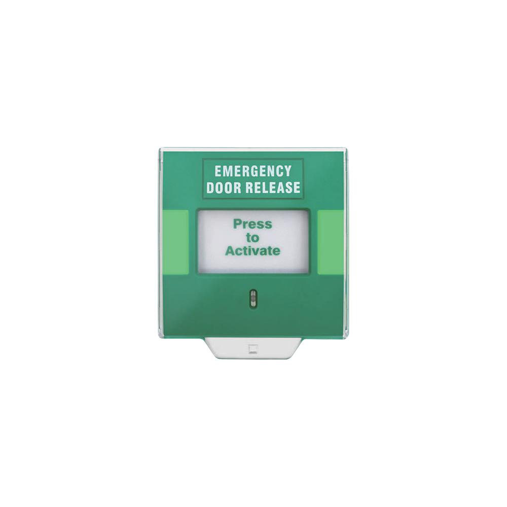 Buton aplicabil din plastic pentru iesire de urgenta, LED, buzzer (TEXT) CSB-802 - 1