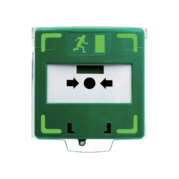 Buton aplicabil din plastic pentru iesire de urgenta, LED, buzzer (PICTOGRAMA) CSB-803 - 1