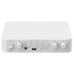 Amplificator IP doua zone, 80W, Alarma, USB, Bluetooth - HIKVISION DS-QAE1A80G1-VB - 1