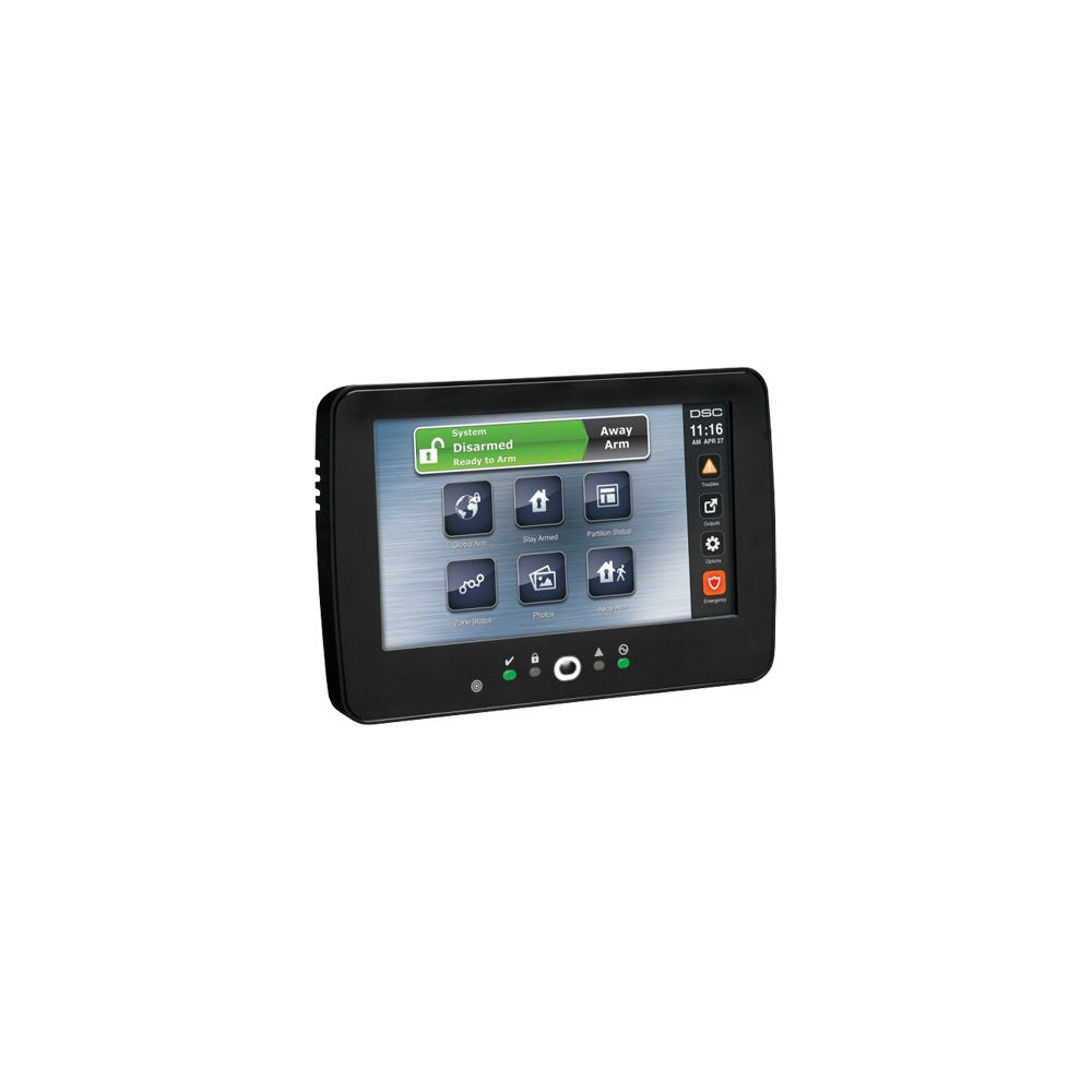 Tastatura touch screen color 7', 128 zone, cititor proximitate, negru, EN/RO, SERIA NEO - DSC HS2TCH - 1