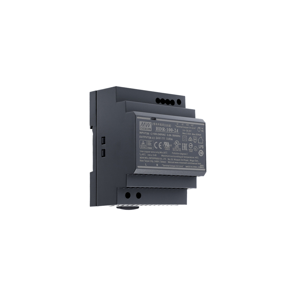 Sursa de alimentare in comutatie, 24V / 3.83A, sina DIN - MEAN WELL HDR-100-24 - 1