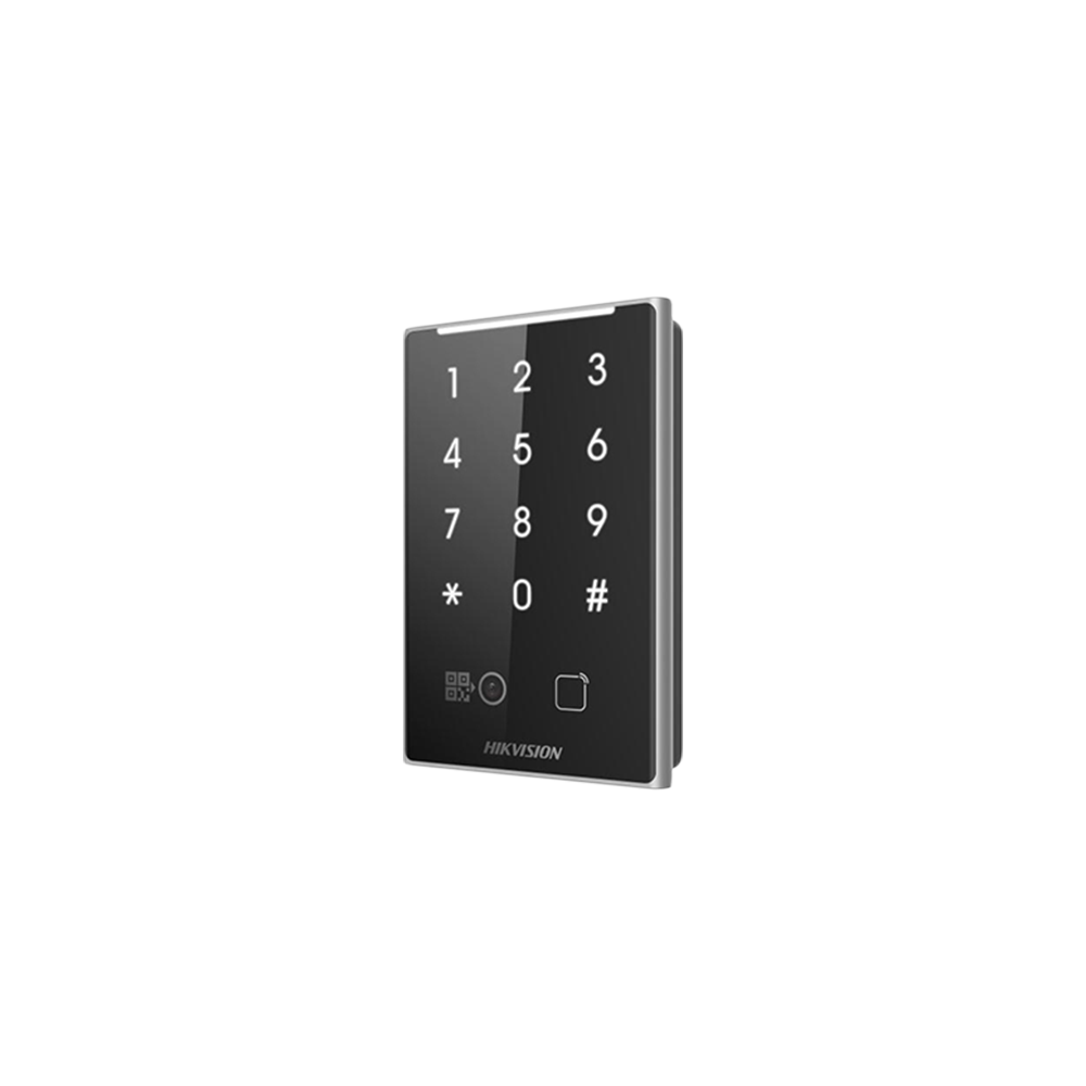 Cititor de proximitate MIFAR, cod QR, Wiegand, RS-485, tastatura integrata -HIKVISION DS-K1109DKB-QR - 1