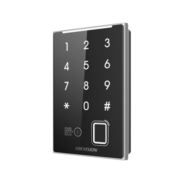 Cititor de proximitate MIFAR, amprenta, cod QR, Wiegand, RS-485, tastatura integrata -HIKVISION DS-K - 1