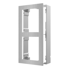 Rama montaj aparent din otel inoxidabil, 2 module, pentru Interfon modular - HIKVISION DS-KD-ACW2-S - 1
