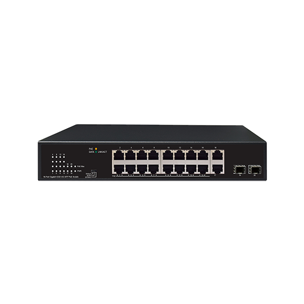 Switch 16xRJ45 POE, 2xRJ45, 2xSFP, Gigabit - UNV NSW2010-18GT2GP-POE-IN - 1