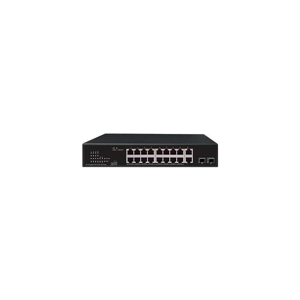 Switch 16xRJ45 POE, 2xRJ45, 2xSFP, Gigabit - UNV NSW2010-18GT2GP-POE-IN - 1