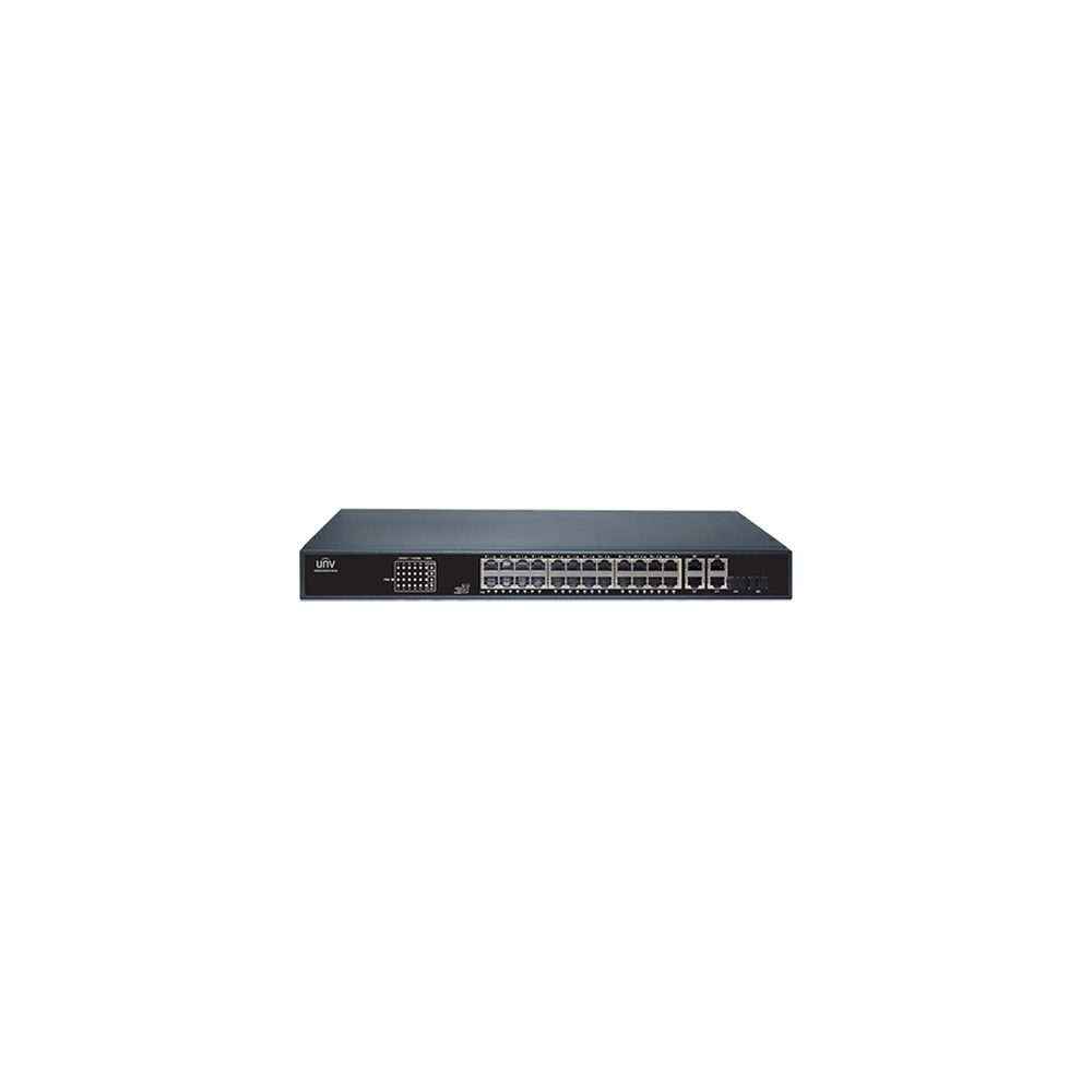 Switch 24xRJ45 POE, 2xRJ45, 2xRJ45+2xSFP combo, Gigabit - UNV NSW2010-26GT2GC-POE-IN - 1