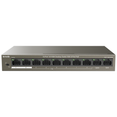 Switch 8 porturi 10/100Mbps PoE, 2 porturi Uplink 10/100Mbps - Tenda TND-TEF1110P-8-63W - 1