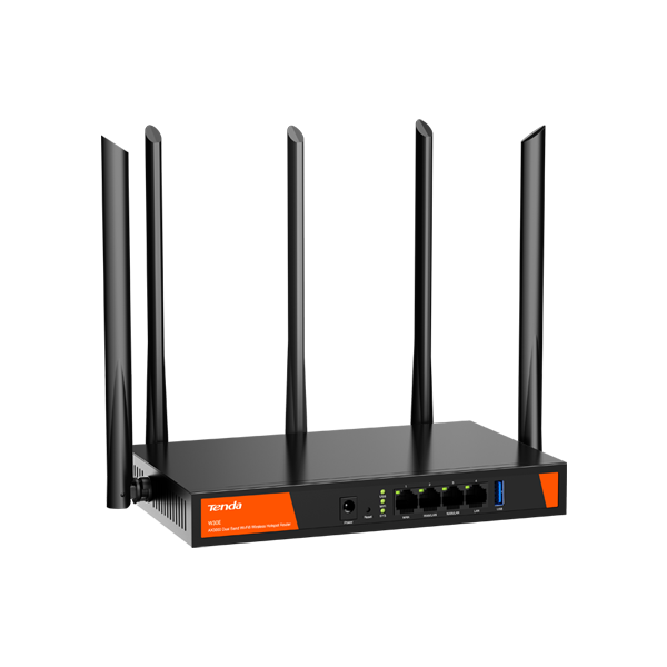 Router WiFi 6 Dual Band, 4 porturi Gigabit, AX3000, Management - TENDA TND-W30E - 1