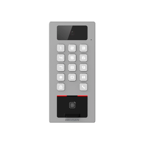 Terminal control acces si interfon cu camera, tastatura, card, Bluetooth, Wi-Fi, Alarma - HIKVISION  - 1