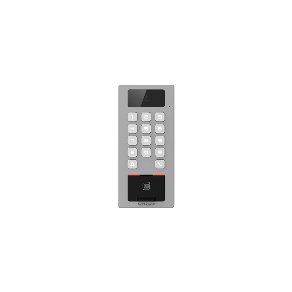 Terminal control acces si interfon cu camera, tastatura, card, Bluetooth, Wi-Fi, Alarma - HIKVISION  - 1