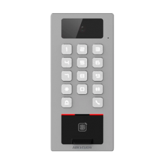 Terminal control acces si interfon cu camera, tastatura, card, Bluetooth, Wi-Fi, Alarma - HIKVISION  - 1