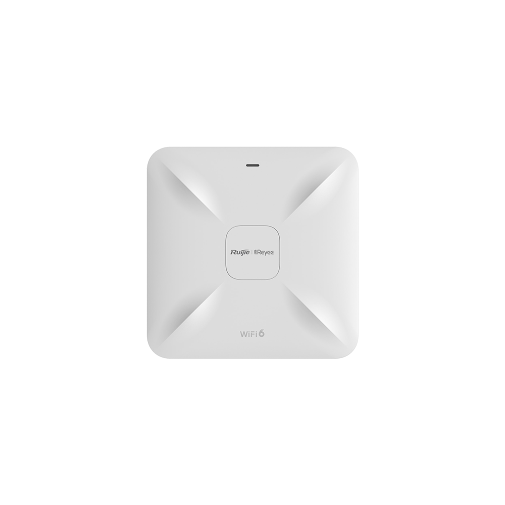 Access Point Wireless AX1800 Dual-Band, Wi-Fi 6, 2x RJ45 Gigabit, PoE IN, Cloud Management - Ruijie  - 1