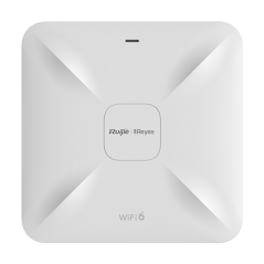 Access Point Wireless AX1800 Dual-Band, Wi-Fi 6, 2x RJ45 Gigabit, PoE IN, Cloud Management - Ruijie  - 1