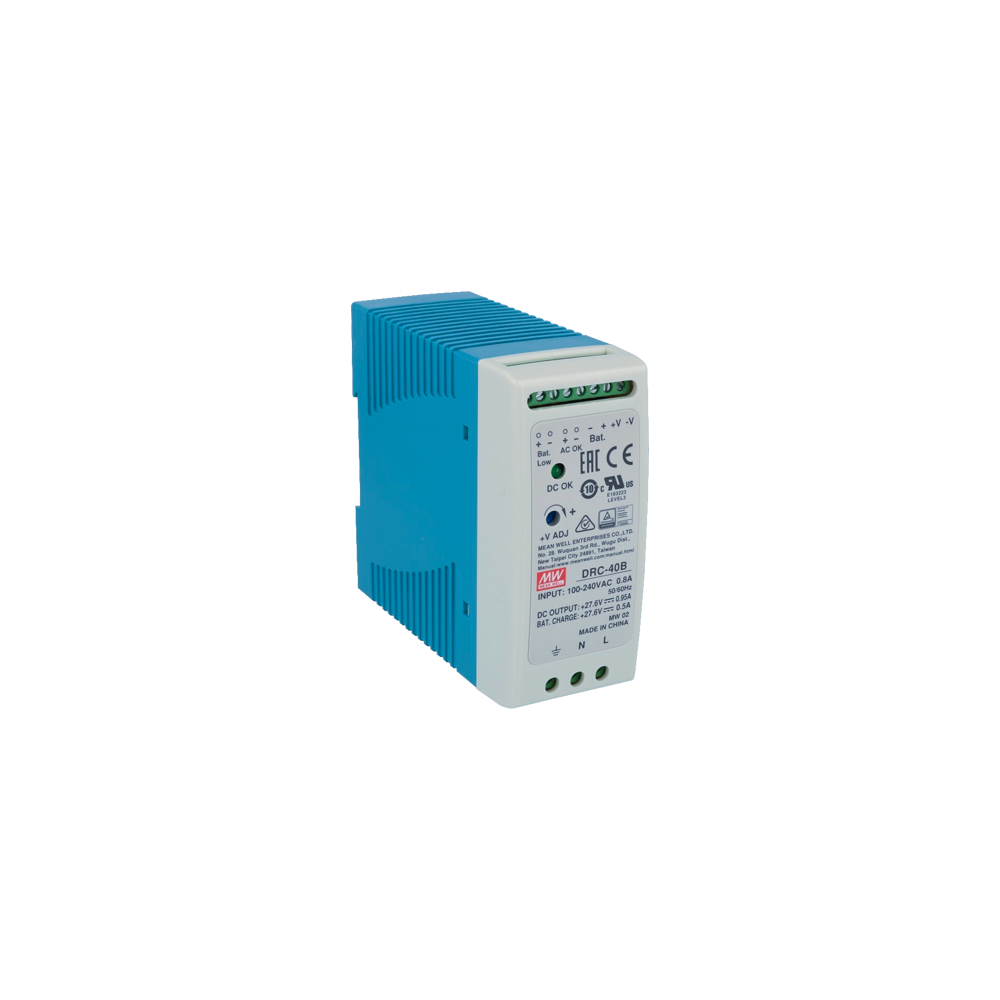 Sursa de alimentare in comutatie, 27.6V / 0.95A + 0.5A, sina DIN, backup - MEAN WELL DRC-40B - 1