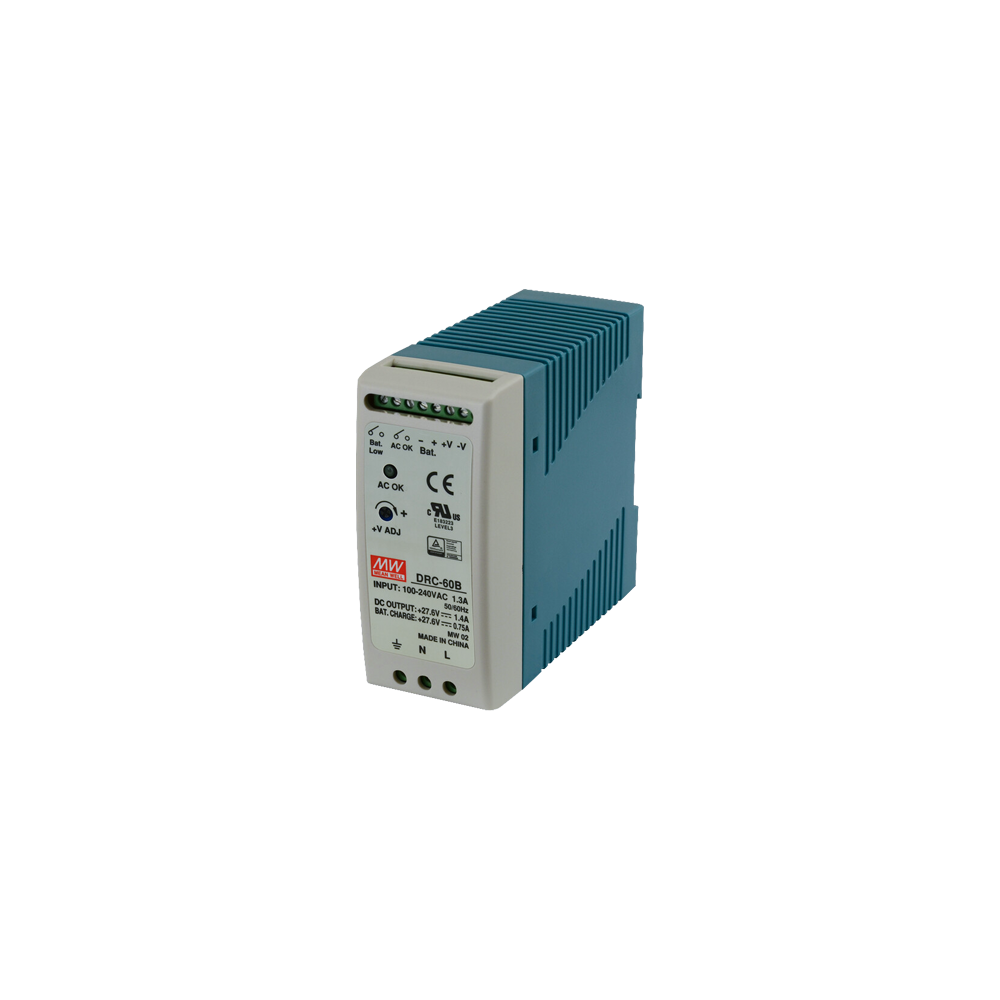 Sursa de alimentare in comutatie, 27.6V / 1.4A + 0.75A, sina DIN, backup - MEAN WELL DRC-60B - 1