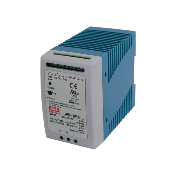 Sursa de alimentare in comutatie, 13.8V / 4.5A + 2.5A, sina DIN, backup - MEAN WELL DRC-100A - 1