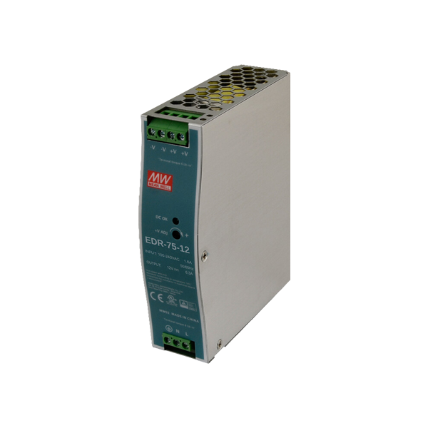 Sursa de alimentare in comutatie, 12V / 6.3A, sina DIN - MEAN WELL EDR-75-12 - 1