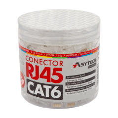 Mufa RJ-45 UTP Cat.6, 50Âµ (100 buc) RJ45-CAT6-50U-JAR - 1
