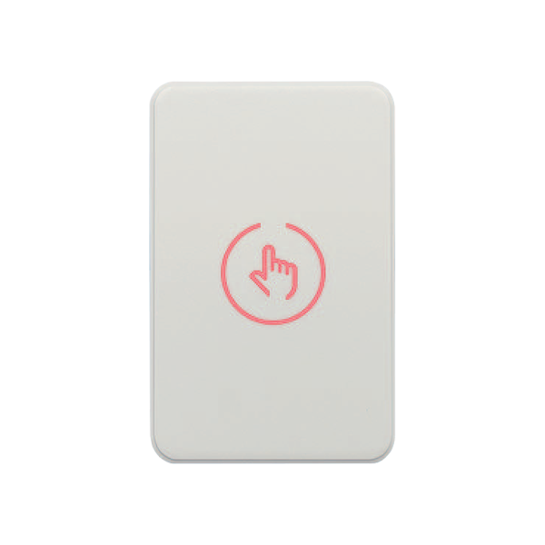 Buton de iesire Touch, plastic alb, montaj aparent, 12-24 Vcc, NO-NC-COM, LED, 86 x 55 mm CSB-86-P1 - 1