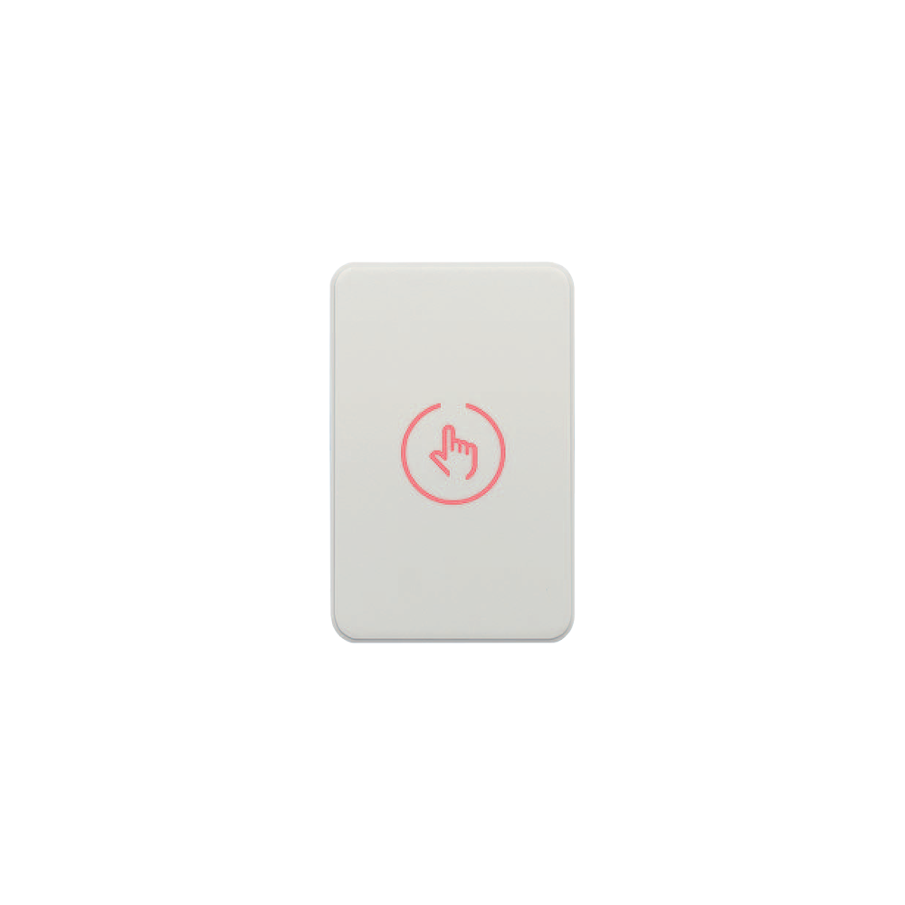 Buton de iesire Touch, plastic alb, montaj aparent, 12-24 Vcc, NO-NC-COM, LED, 86 x 55 mm CSB-86-P1 - 1