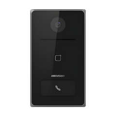 Panou exterior videointerfon TCP/IP, Wi-Fi, 2MP, IR 2.5m, 1 familie, montaj aparent, PoE - HIKVISION - 1