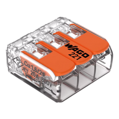  Conector derivatie 3 fire, max. 4 mmÂ² (50 buc.) - WAGO 221-413 - 1