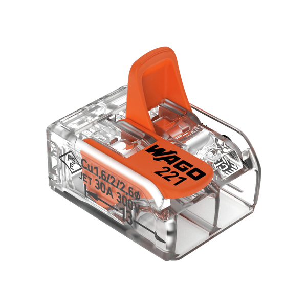 Conector derivatie 2 fire, max. 6 mmÂ² (50 buc.) - WAGO 221-612 - 1