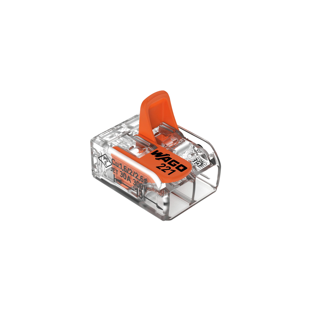  Conector derivatie 2 fire, max. 6 mmÂ² (50 buc.) - WAGO 221-612 - 1
