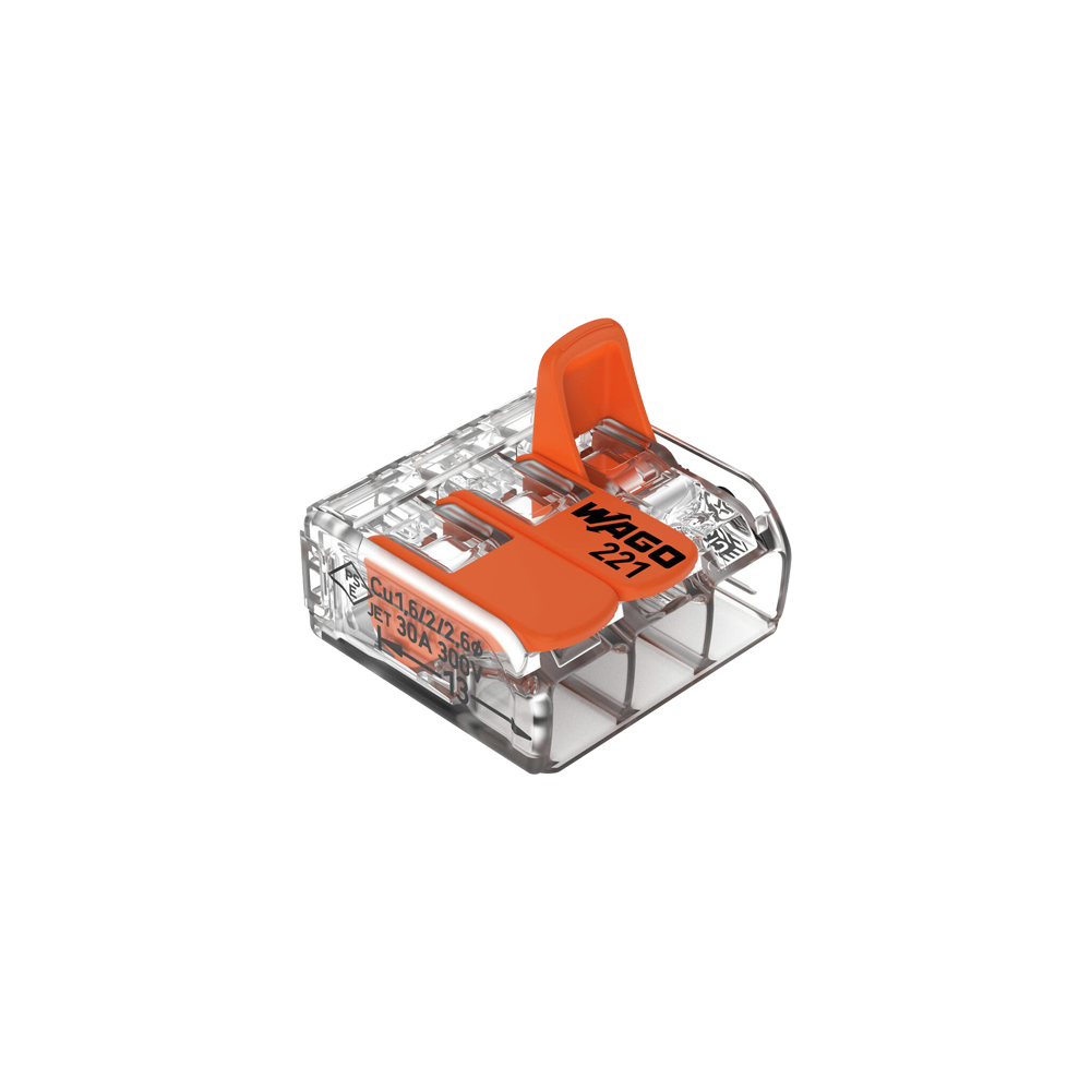  Conector derivatie 3 fire, max. 6 mmÂ² (30 buc.) - WAGO 221-613 - 1