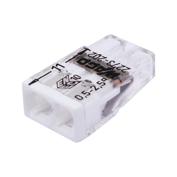 Conector compact de imbinare, 2 fire, max. 2.5 mmÂ² (100 buc.) - WAGO 2273-202 - 1