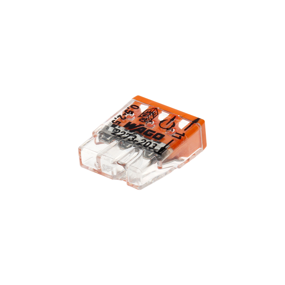  Conector compact de imbinare, 3 fire, max. 2.5 mmÂ² (100 buc.) - WAGO 2273-203 - 1