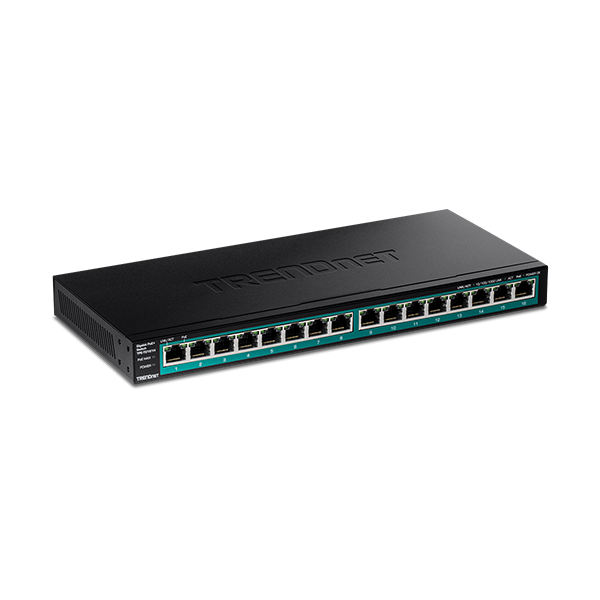 Switch 16 porturi Gigabit PoE/PoE+ 120W - TRENDnet TPE-TG161H - 1